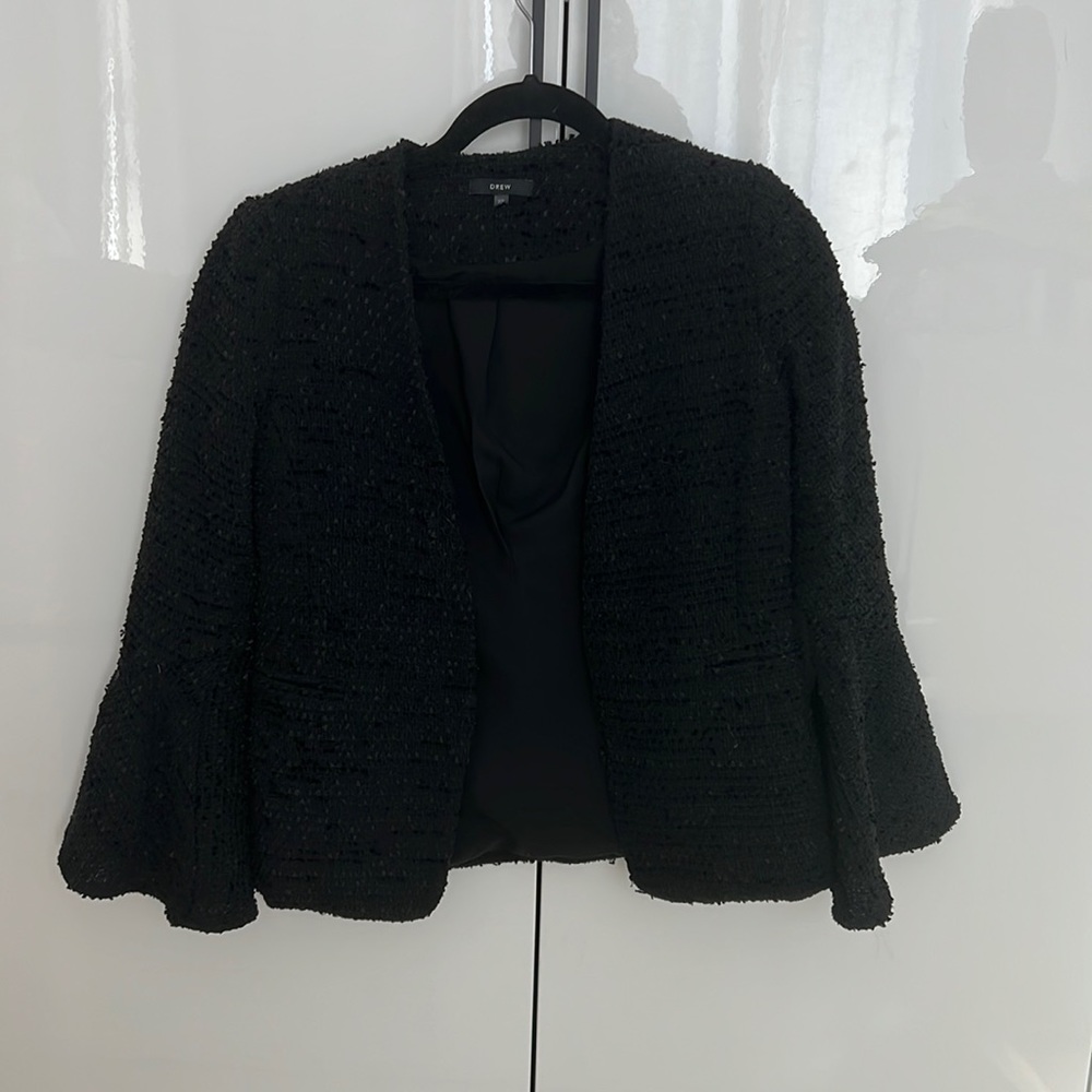 Drew flare sleeve tweed blazer